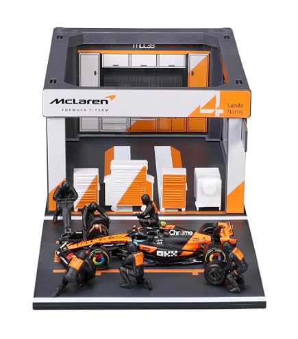Amazon.com: Bburago 1:43 Scale 2024 Formula Race McLaren MCL38 Pit